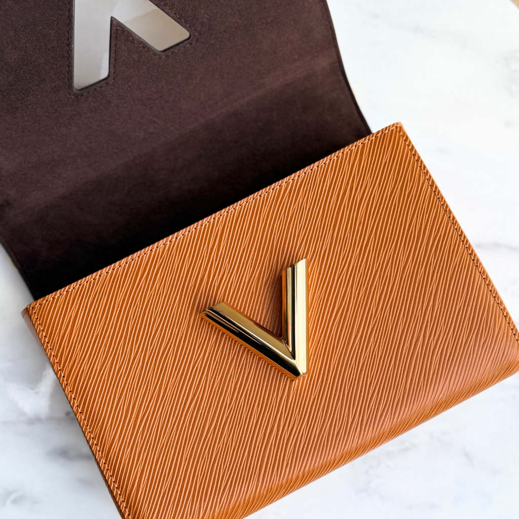 Louis Vuitton Gold Miel Brown Twist MM Bag Kelly's Authentic Boutique