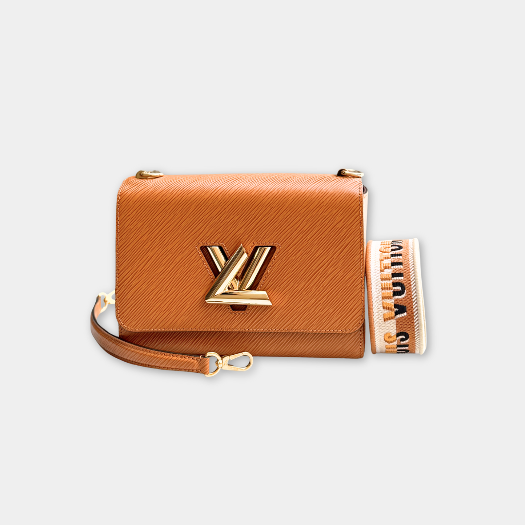 Louis Vuitton Gold Miel Brown Twist MM Bag Kelly's Authentic Boutique