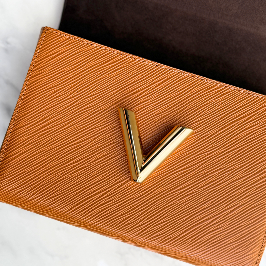 Louis Vuitton Gold Miel Brown Twist MM Bag Kelly's Authentic Boutique