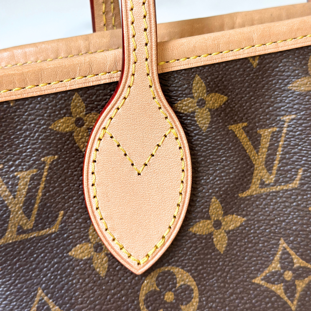 Louis Vuitton Microchip Monogram Neverfull BB Rose Peony Kelly's Authentic Boutique