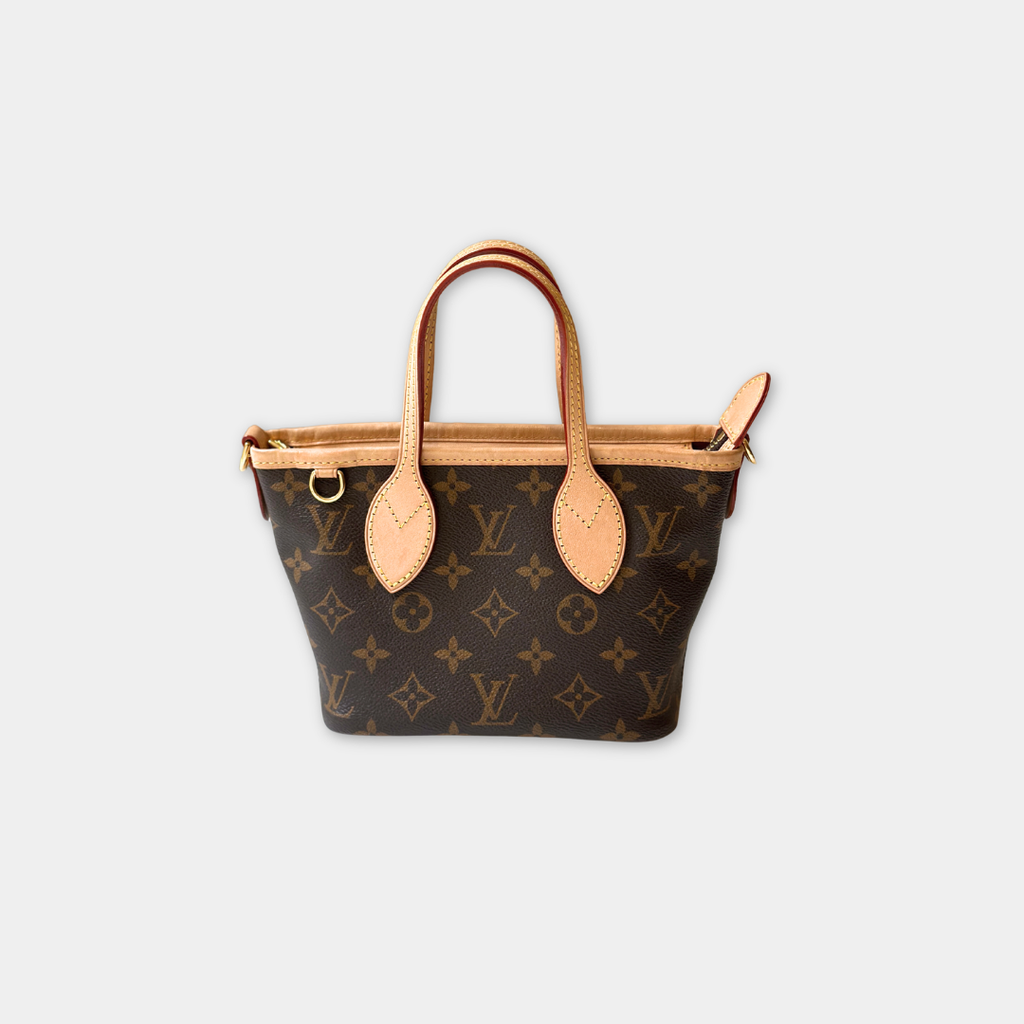 Louis Vuitton Microchip Monogram Neverfull BB Rose Peony Kelly's Authentic Boutique