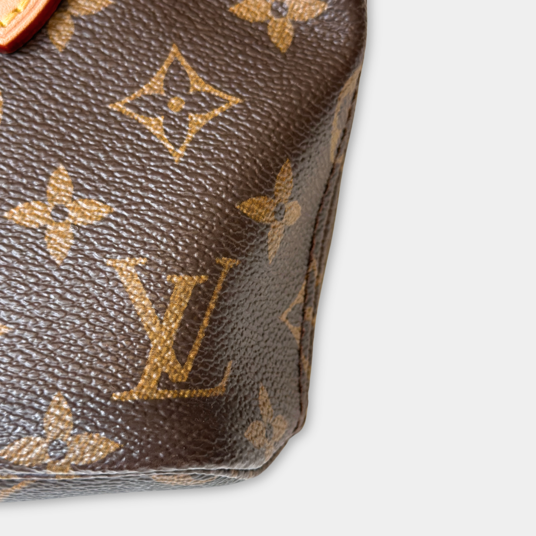 Louis Vuitton Microchip Monogram Neverfull BB Rose Peony Kelly's Authentic Boutique