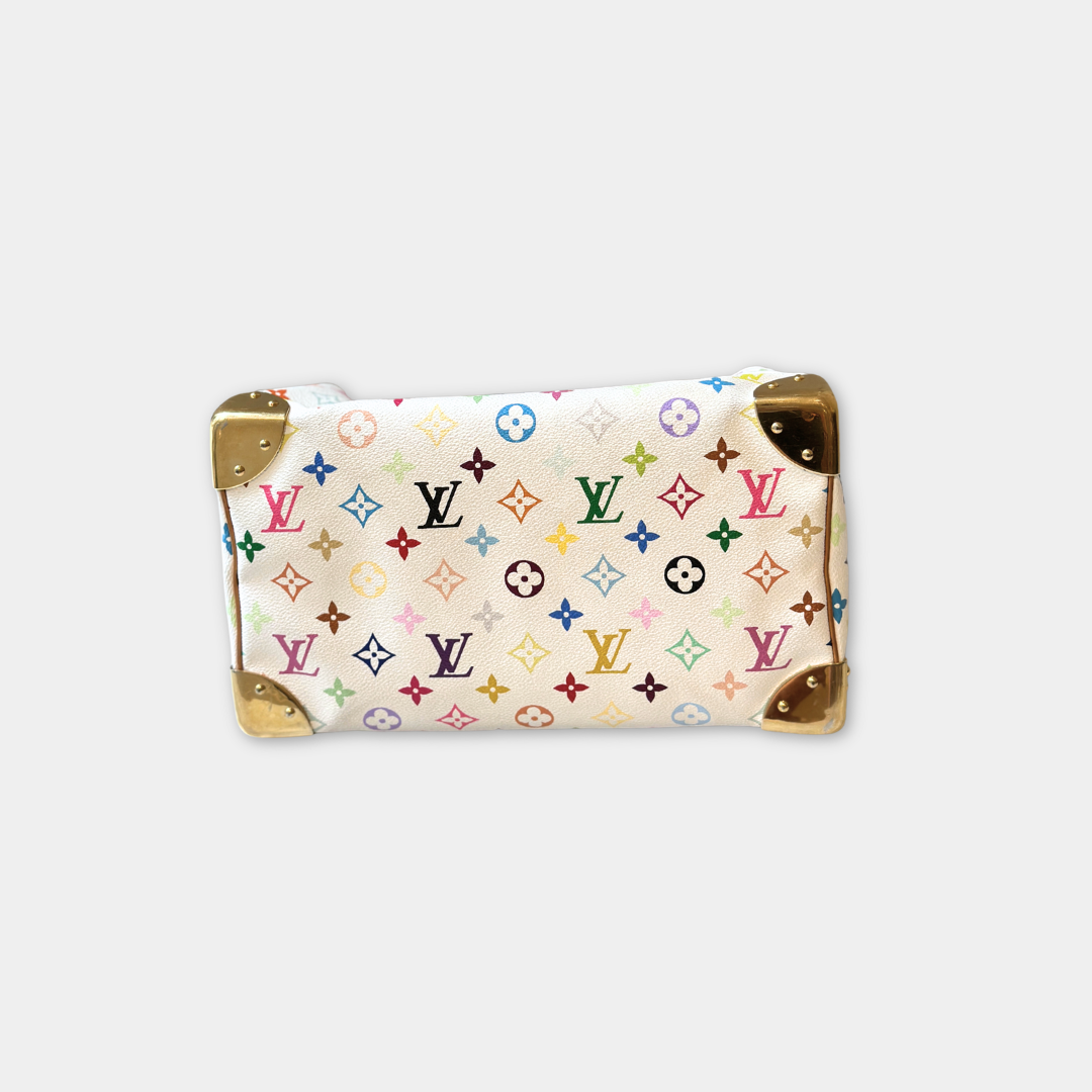 Louis Vuitton Murakami White Multicolore Speedy 30 Kelly's Authentic Boutique