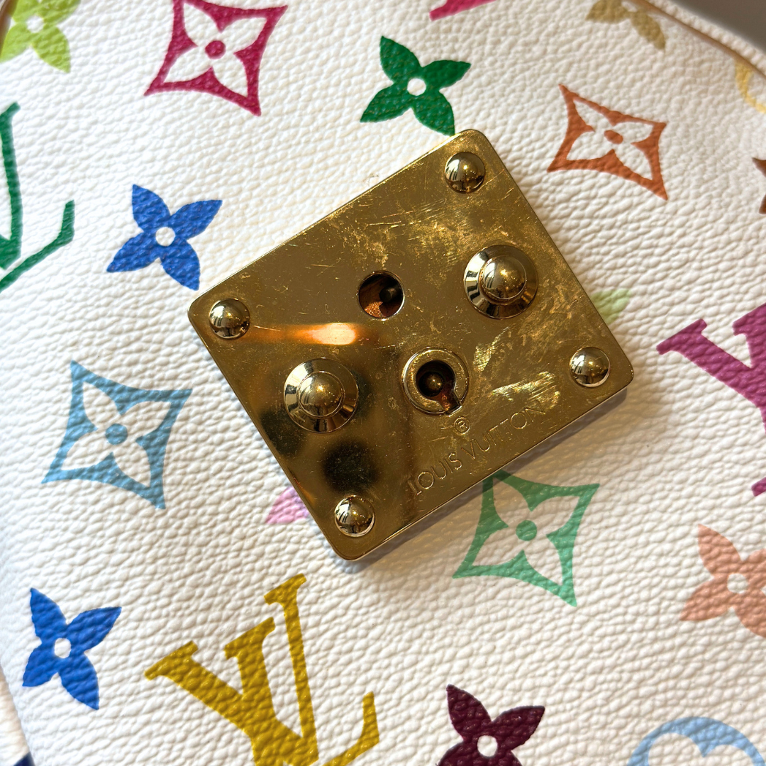 Louis Vuitton Murakami White Multicolore Speedy 30 Kelly's Authentic Boutique