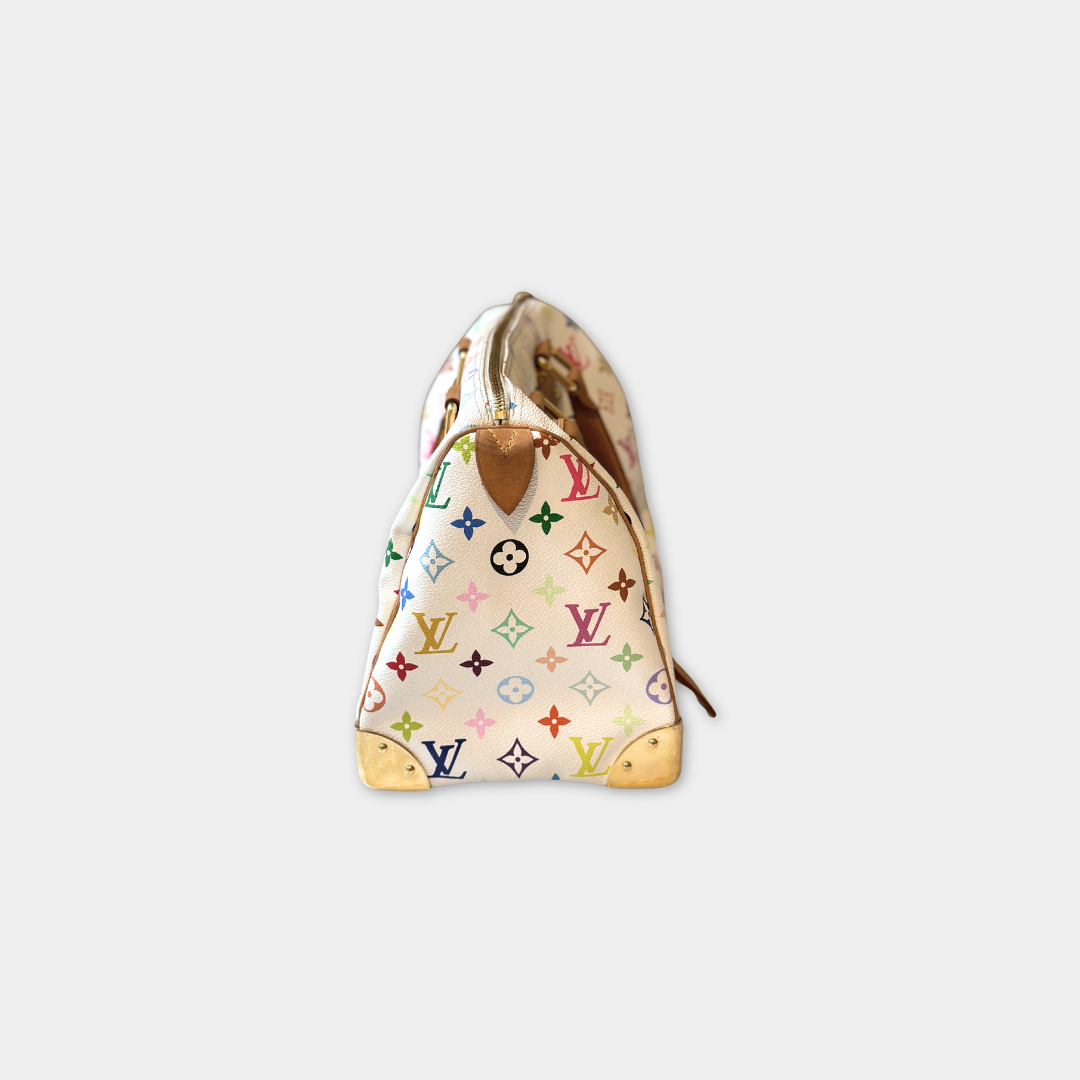 Louis Vuitton Murakami White Multicolore Speedy 30 Kelly's Authentic Boutique