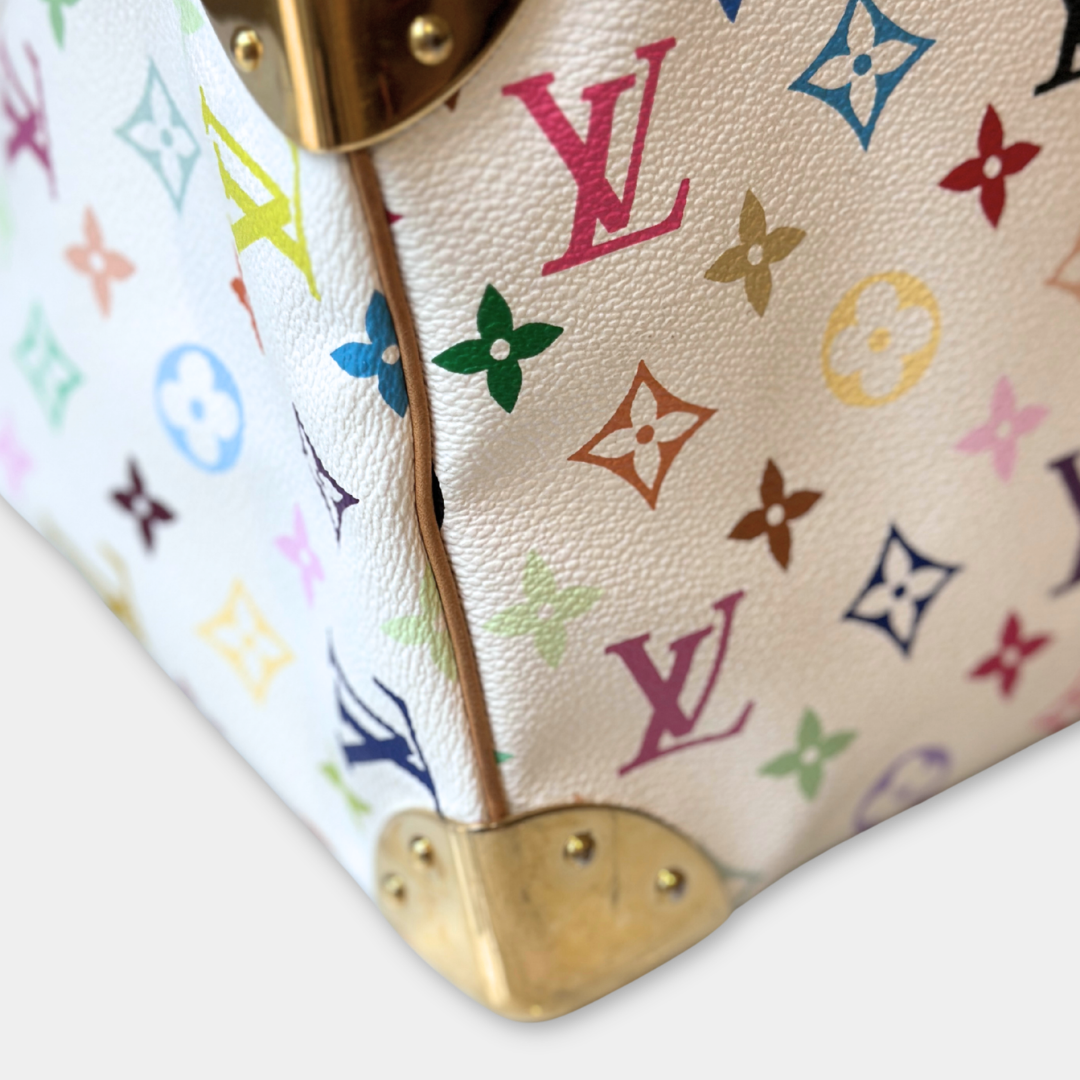 Louis Vuitton Murakami White Multicolore Speedy 30 Kelly's Authentic Boutique