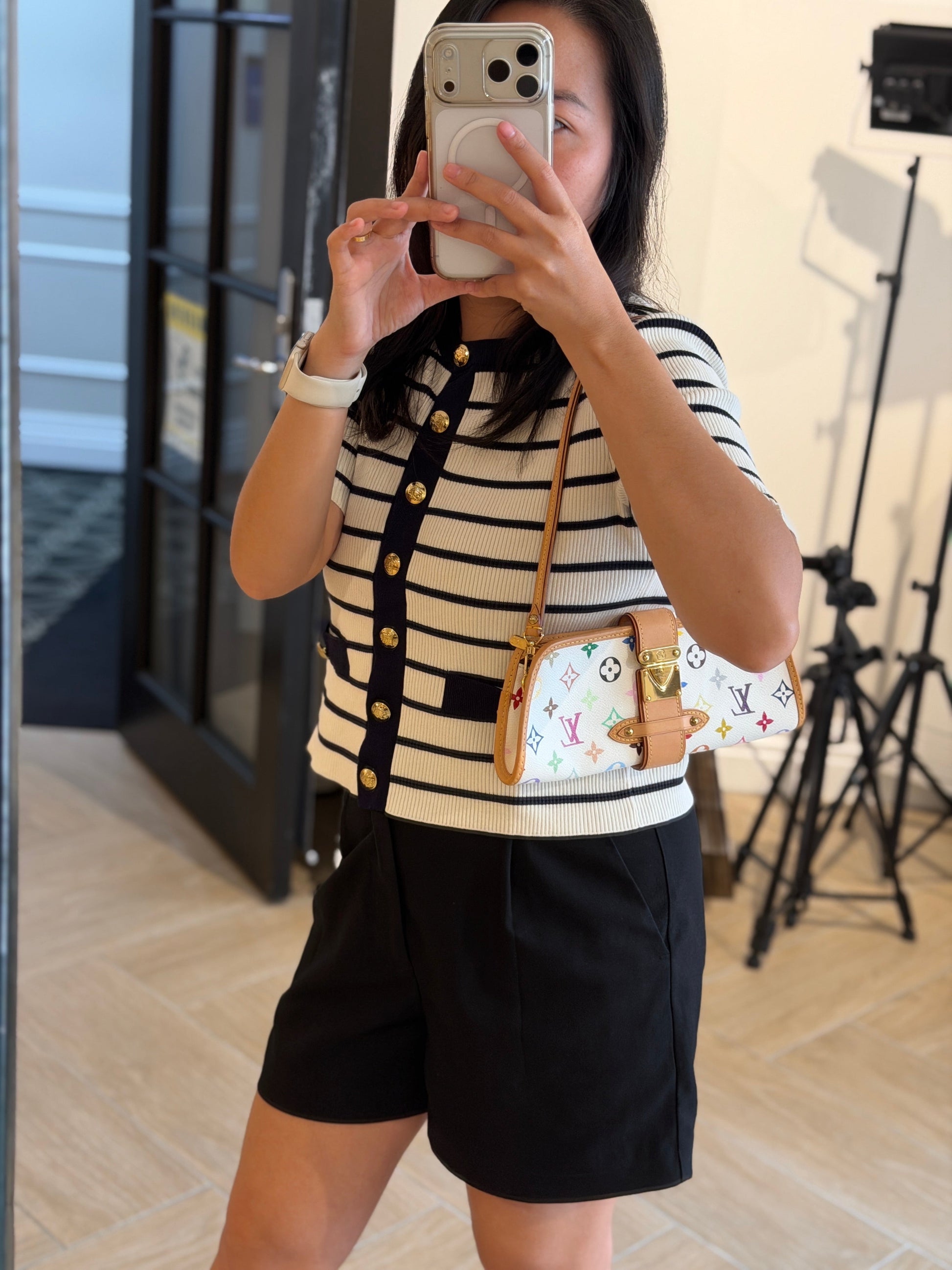 Louis Vuitton White Multicolore Shirley Shoulder Bag Kelly's Authentic Boutique