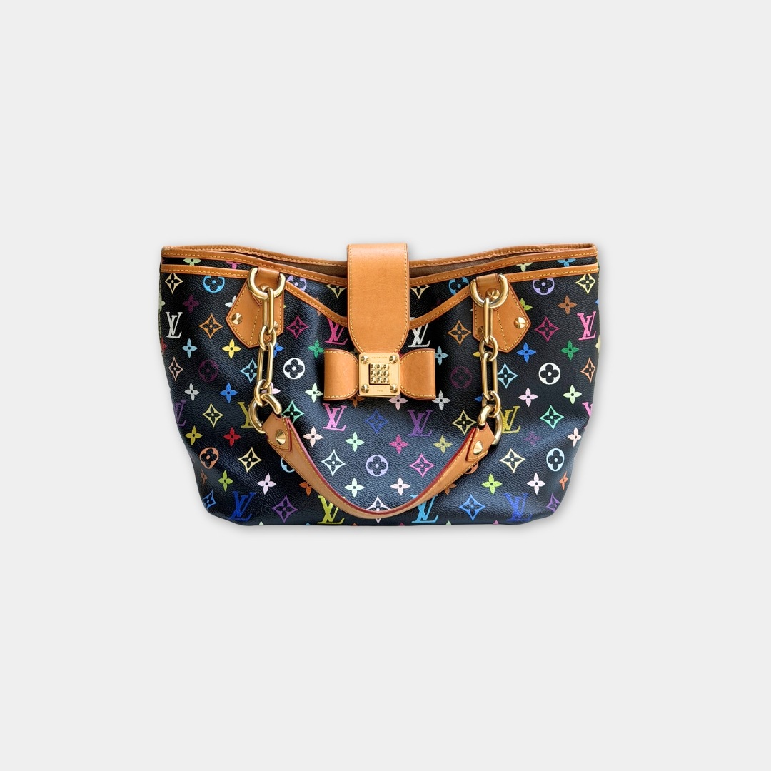 Louis Vuitton Takashi Murakami Black Multi-colour Annie GM Tote Kelly's Authentic Boutique