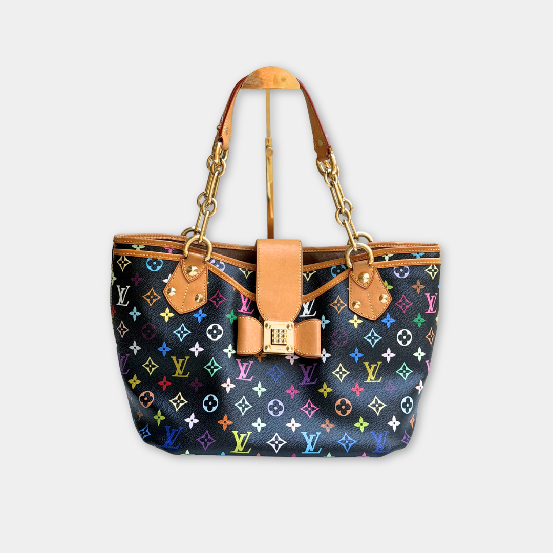 Louis Vuitton Takashi Murakami Black Multi-colour Annie GM Tote Kelly's Authentic Boutique