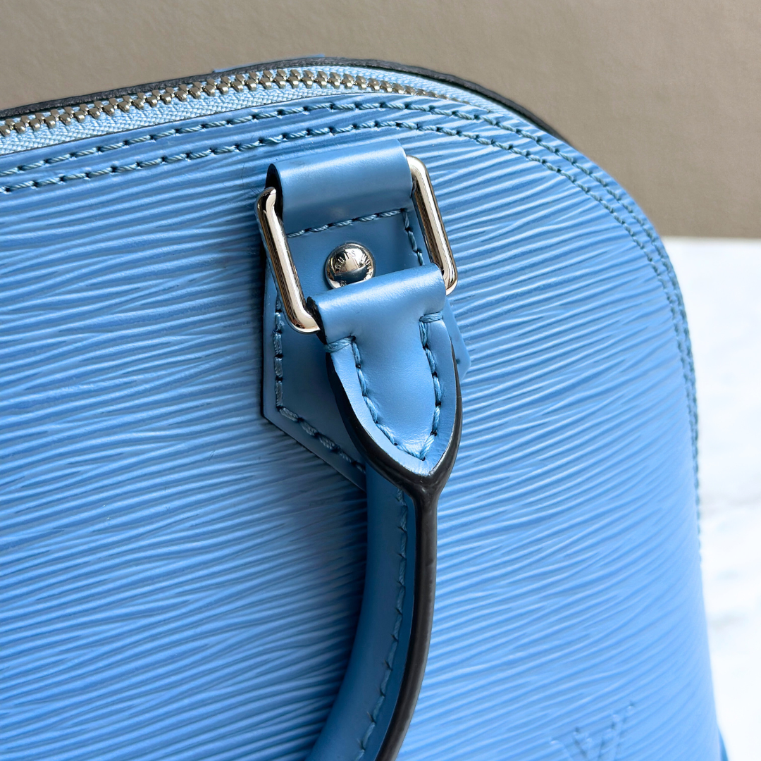 Louis Vuitton Baby Blue Epi Alma BB Kelly's Authentic Boutique