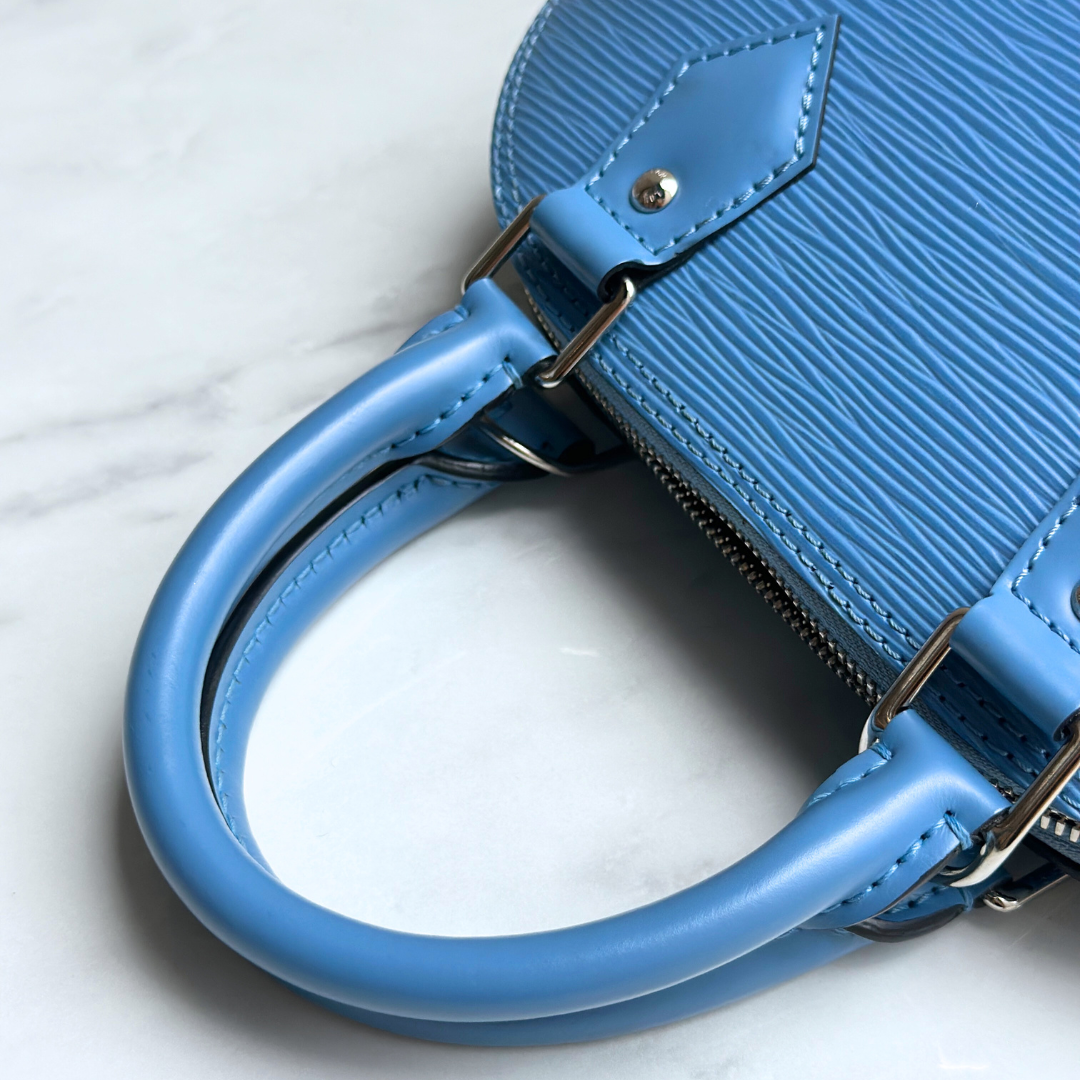 Louis Vuitton Baby Blue Epi Alma BB Kelly's Authentic Boutique