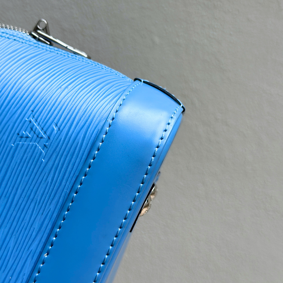Louis Vuitton Baby Blue Epi Alma BB Kelly's Authentic Boutique