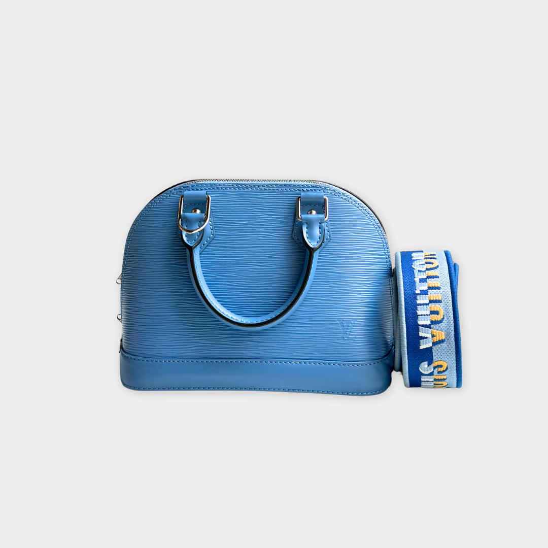 Louis Vuitton Baby Blue Epi Alma BB Kelly's Authentic Boutique