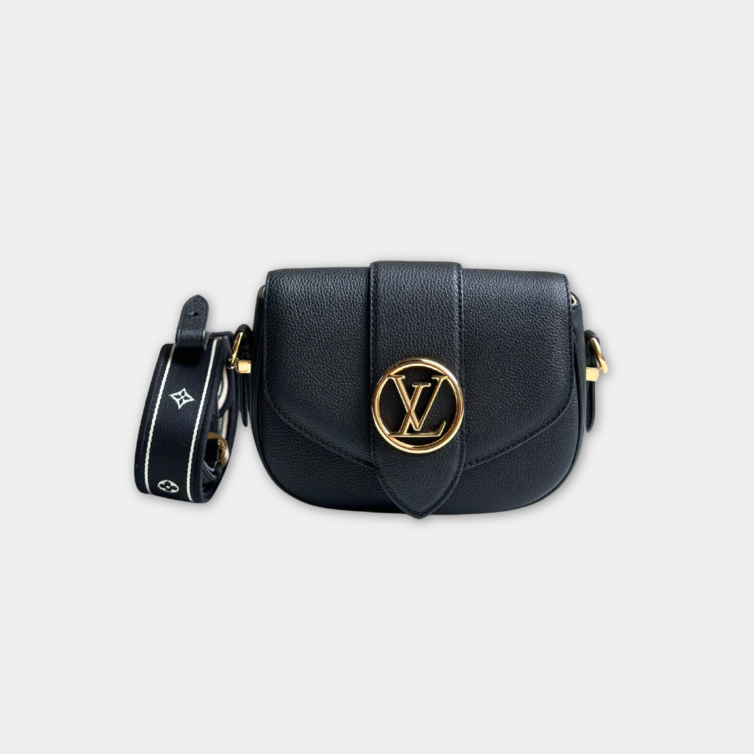 Louis Vuitton Microchipped Black Pont 9 Soft PM Kelly's Authentic Boutique