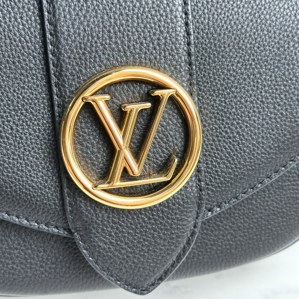 Louis Vuitton Microchipped Black Pont 9 Soft PM Kelly's Authentic Boutique