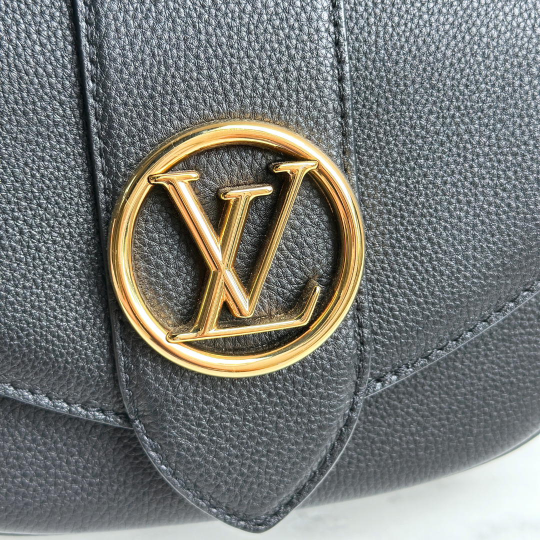 Louis Vuitton Microchipped Black Pont 9 Soft PM Kelly's Authentic Boutique