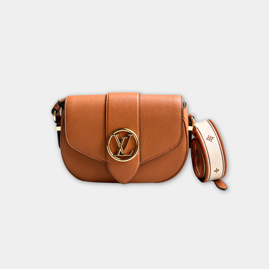 Louis Vuitton Microchipped Caramel Tan Pont 9 Soft MM Kelly's Authentic Boutique