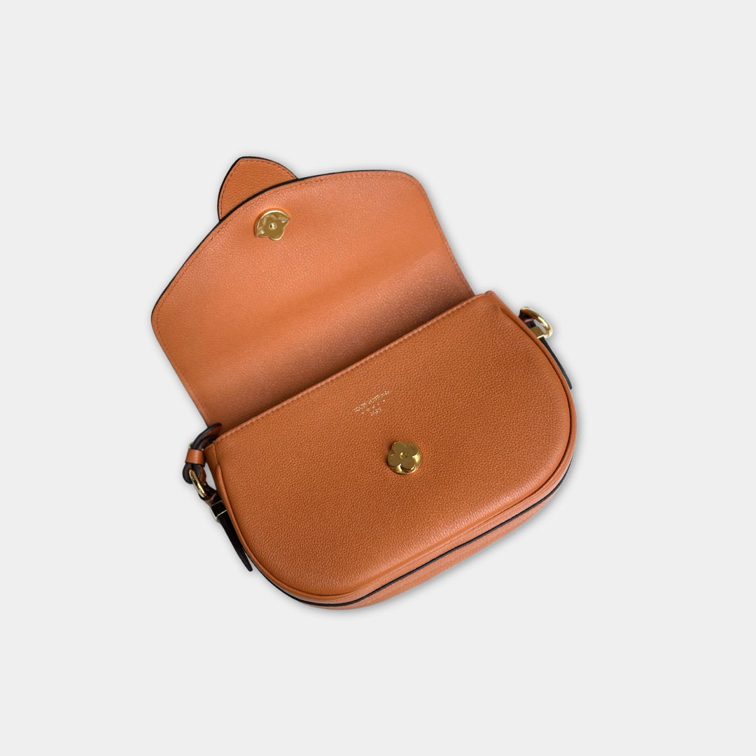 Louis Vuitton Microchipped Caramel Tan Pont 9 Soft MM Kelly's Authentic Boutique
