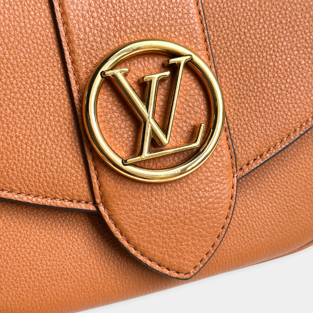 Louis Vuitton Microchipped Caramel Tan Pont 9 Soft MM Kelly's Authentic Boutique