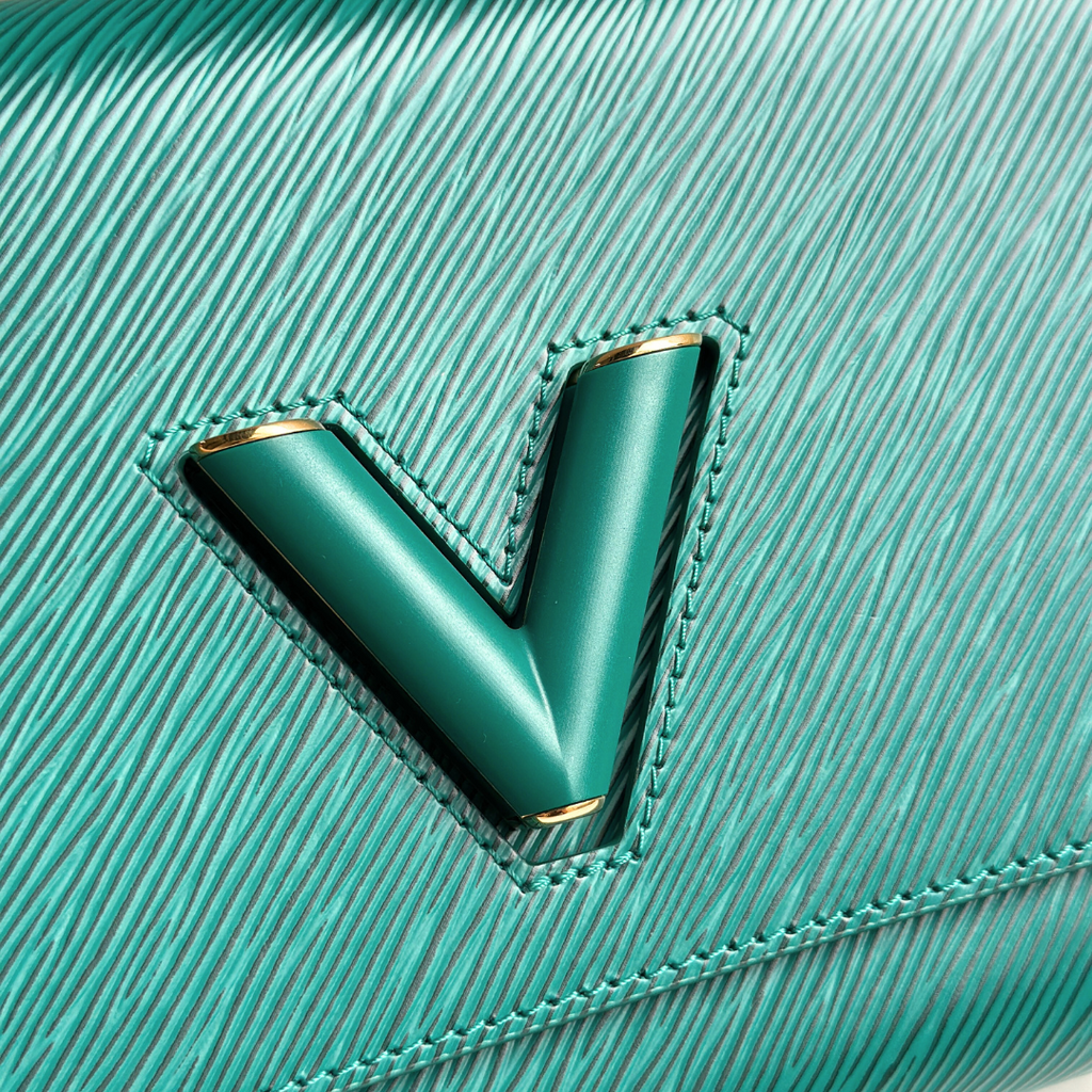 Louis Vuitton Microchipped Emerald Green Twist MM Kelly's Authentic Boutique
