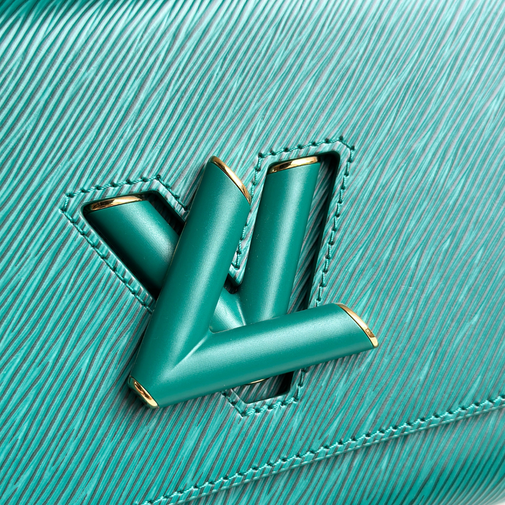 Louis Vuitton Microchipped Emerald Green Twist MM Kelly's Authentic Boutique
