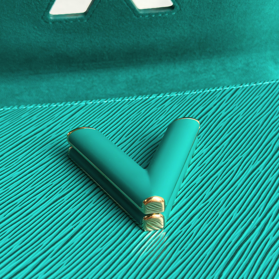 Louis Vuitton Microchipped Emerald Green Twist MM Kelly's Authentic Boutique