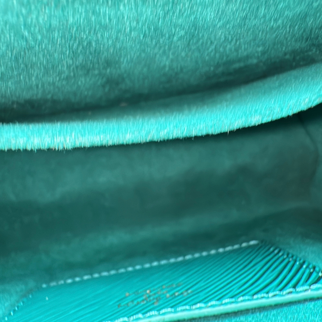 Louis Vuitton Microchipped Emerald Green Twist MM Kelly's Authentic Boutique