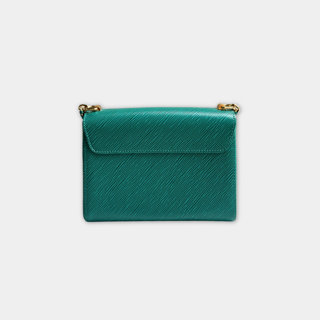 Louis Vuitton Microchipped Emerald Green Twist MM Kelly's Authentic Boutique