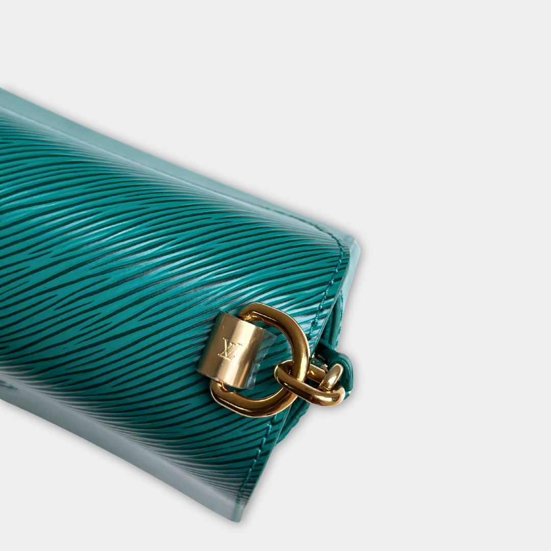 Louis Vuitton Microchipped Emerald Green Twist MM Kelly's Authentic Boutique