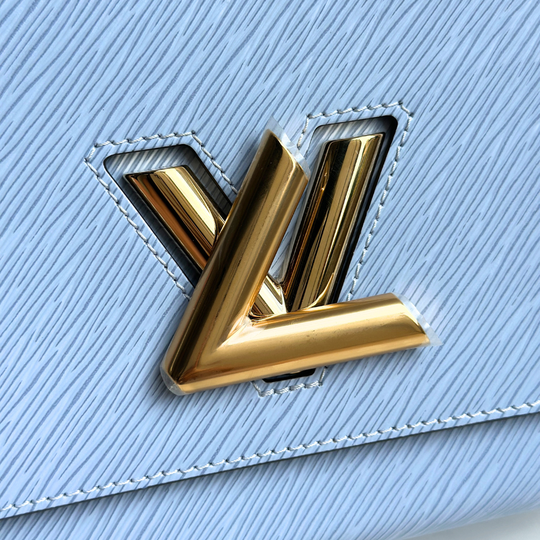 Louis Vuitton Microchipped Baby Blue Epi Twist MM Kelly's Authentic Boutique