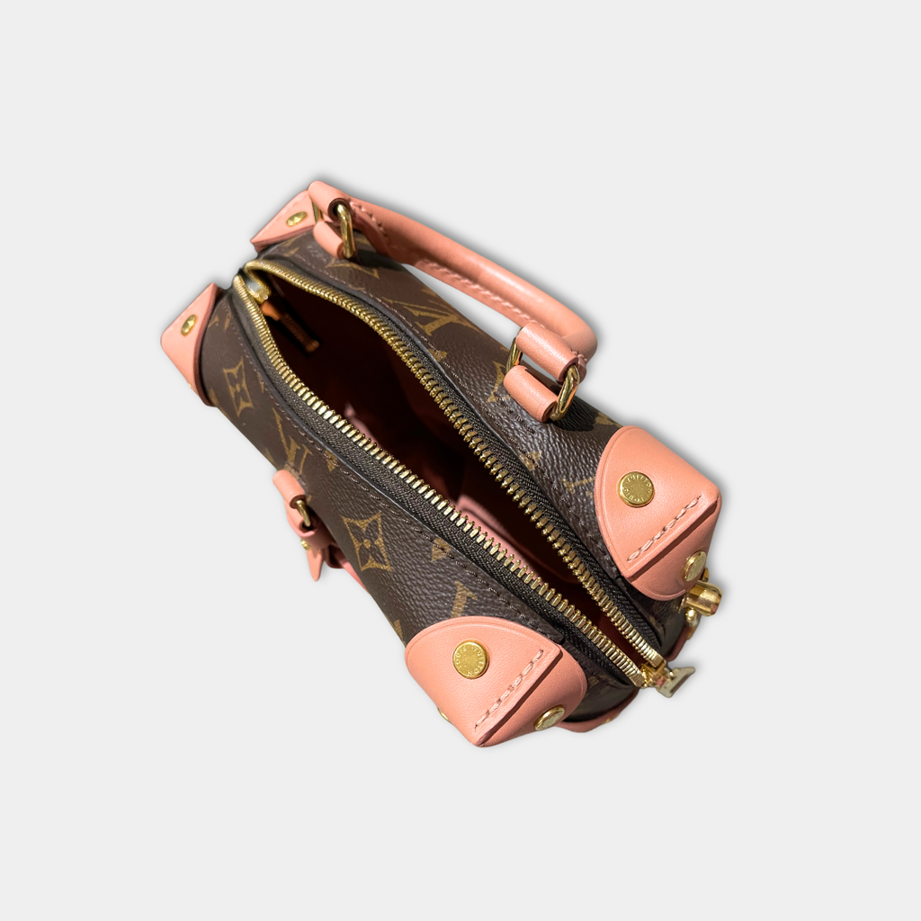Louis Vuitton Monogram Petite Malle Souple Peach Kelly's Authentic Boutique