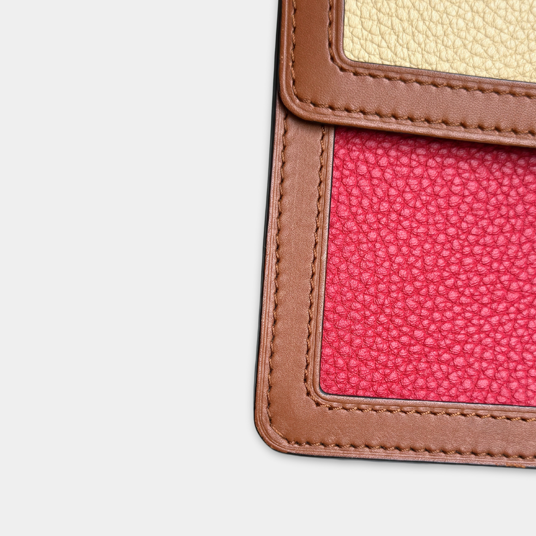 Louis Vuitton Red Beige Taurillon Dauphine MM Kelly's Authentic Boutique