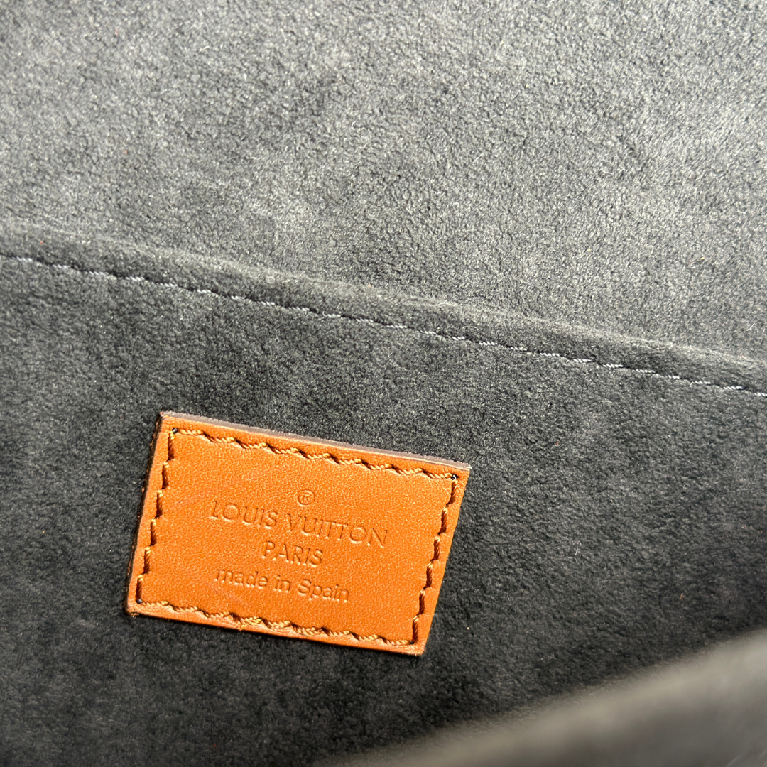 Louis Vuitton Red Beige Taurillon Dauphine MM Kelly's Authentic Boutique