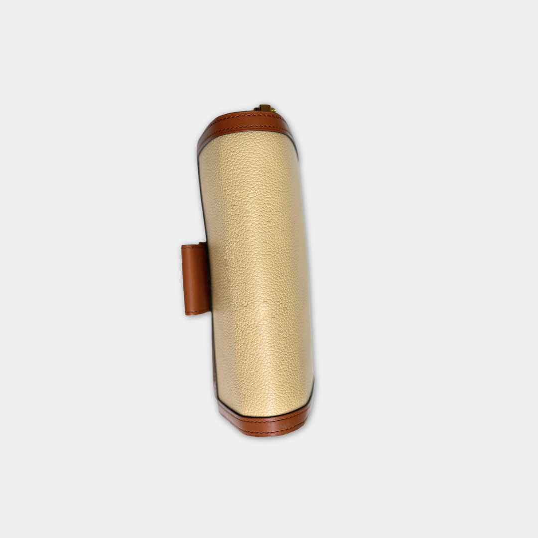 Louis Vuitton Red Beige Taurillon Dauphine MM Kelly's Authentic Boutique