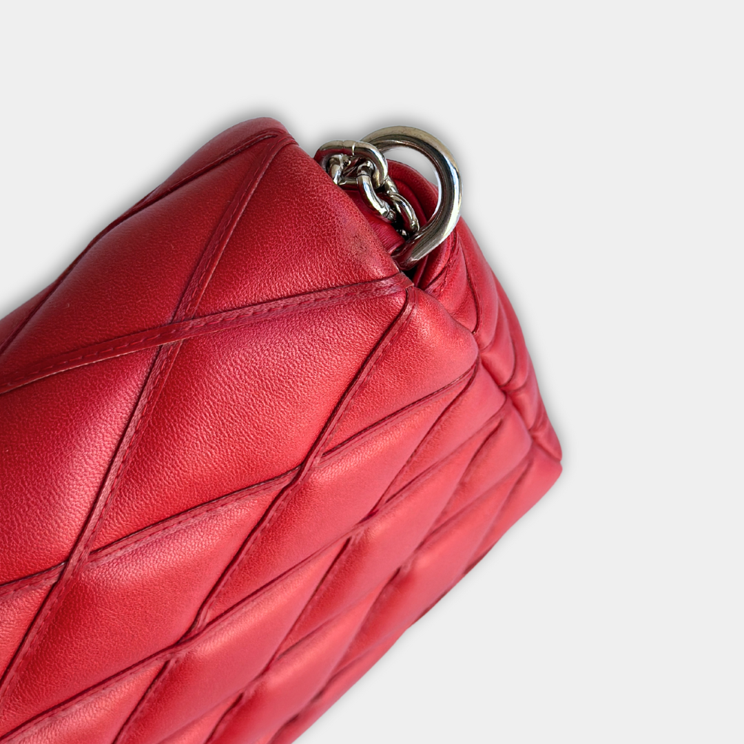 Louis Vuitton Red Malletage Twist GO-14 MM Shoulder Bag Kelly's Authentic Boutique
