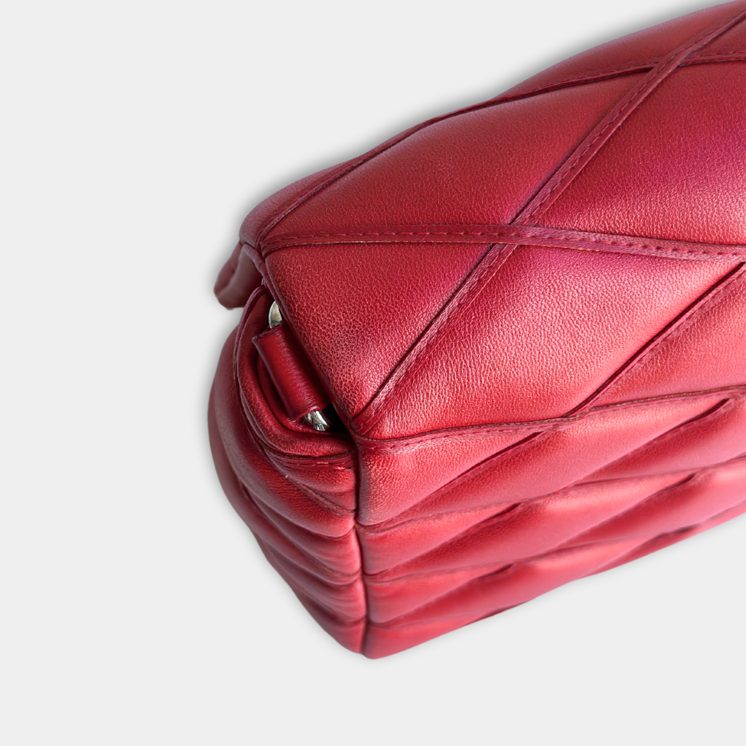 Louis Vuitton Red Malletage Twist GO-14 MM Shoulder Bag Kelly's Authentic Boutique