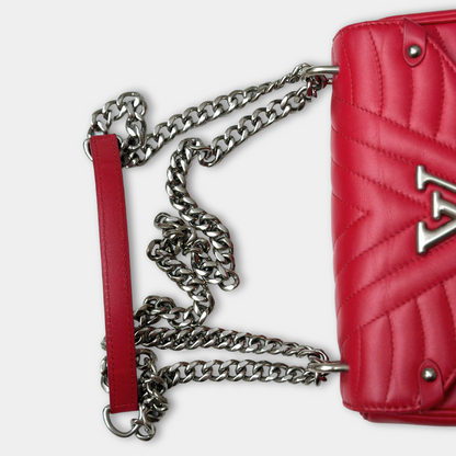 Louis Vuitton Red Calfskin New Wave Chain PM Kelly's Authentic Boutique