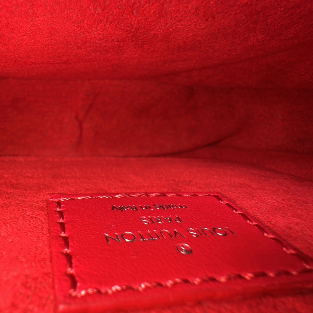Louis Vuitton Red Calfskin New Wave Chain PM Kelly's Authentic Boutique