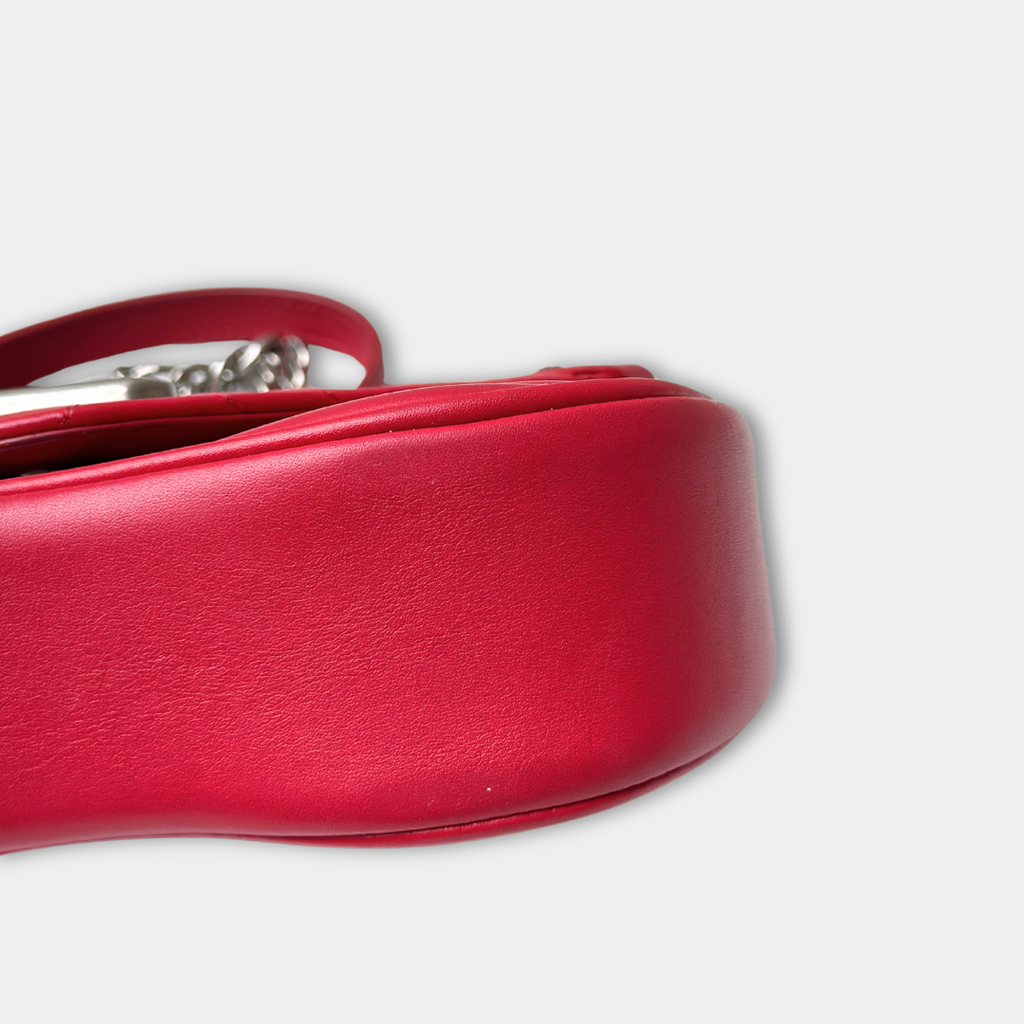 Louis Vuitton Red Calfskin New Wave Chain PM Kelly's Authentic Boutique