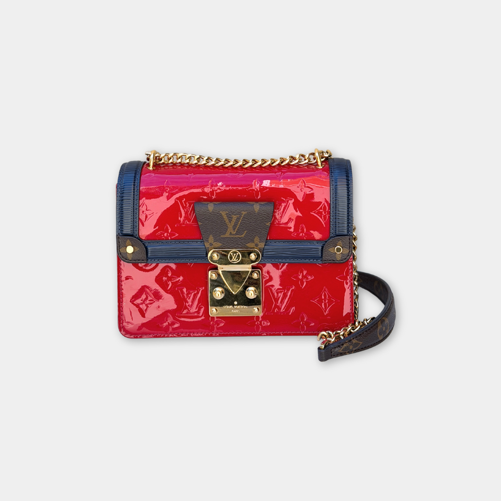 Louis Vuitton Microchipped Red Vernis Wydwood Shoulder Bag Kelly's Authentic Boutique