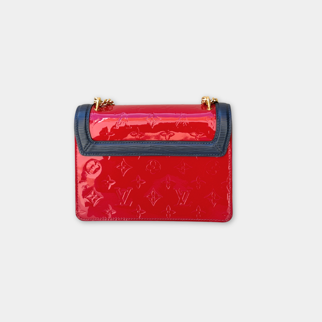 Louis Vuitton Microchipped Red Vernis Wydwood Shoulder Bag Kelly's Authentic Boutique