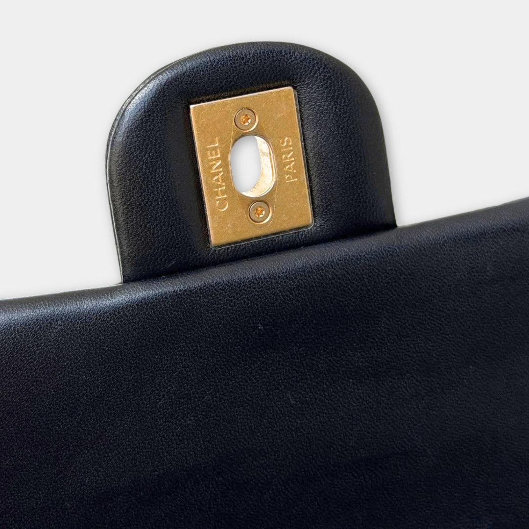 Microchipped 21K Lambskin My Perfect Pearl Mini Square Flap Bag Kelly's Authentic Boutique
