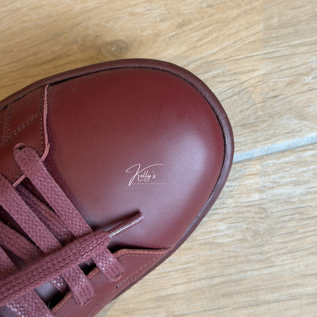 Saint Laurent Burgundy Leather Low Court Sneakers Kelly's Authentic Boutique