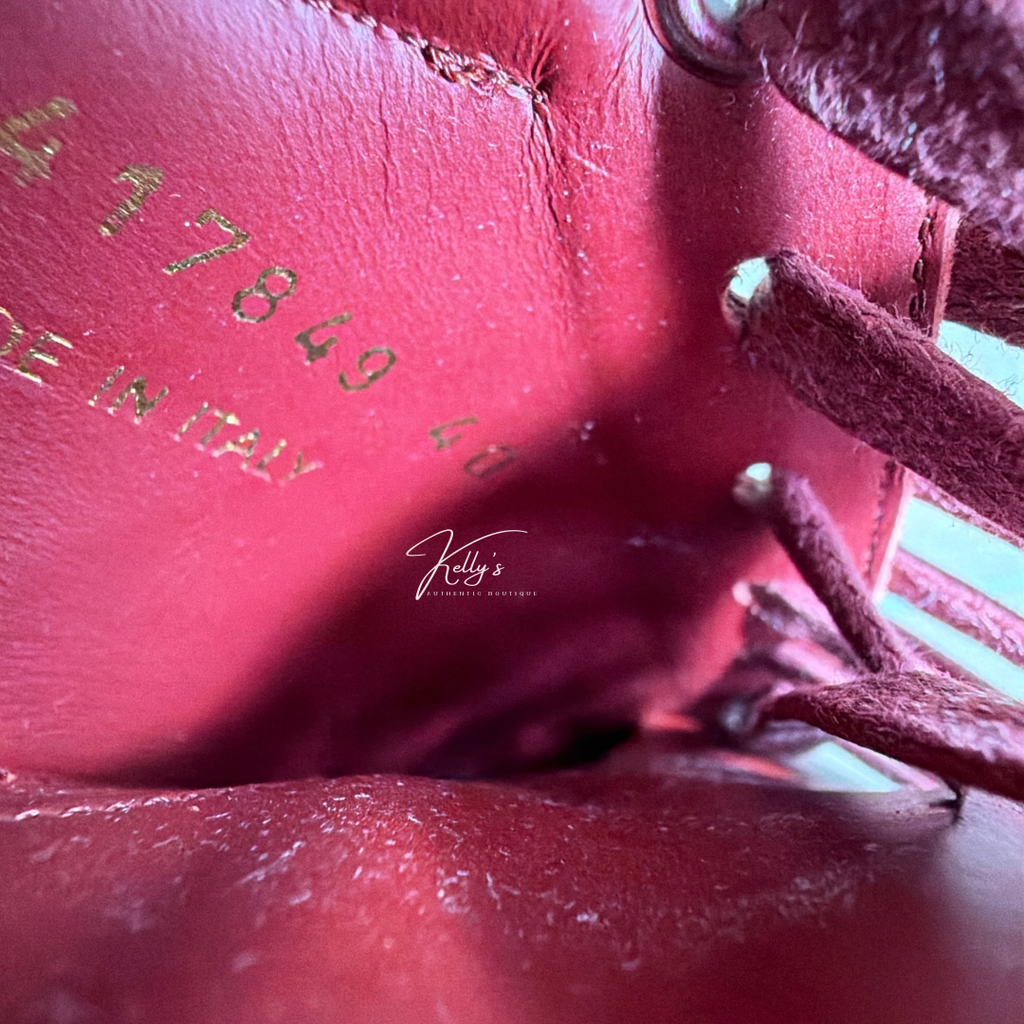 Saint Laurent Burgundy Leather Low Court Sneakers Kelly's Authentic Boutique