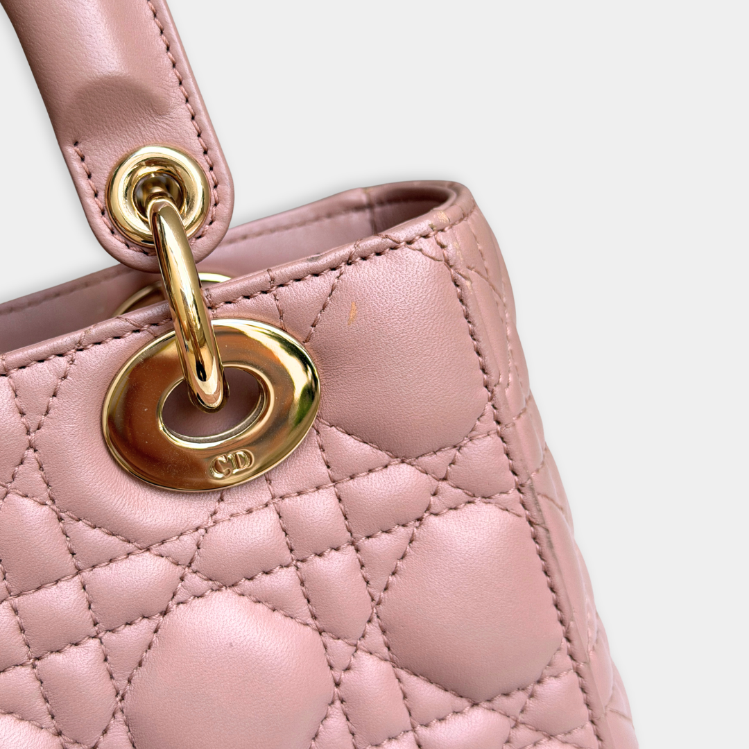 Small Blush Pink My ABCDior Lady Dior Kelly's Authentic Boutique