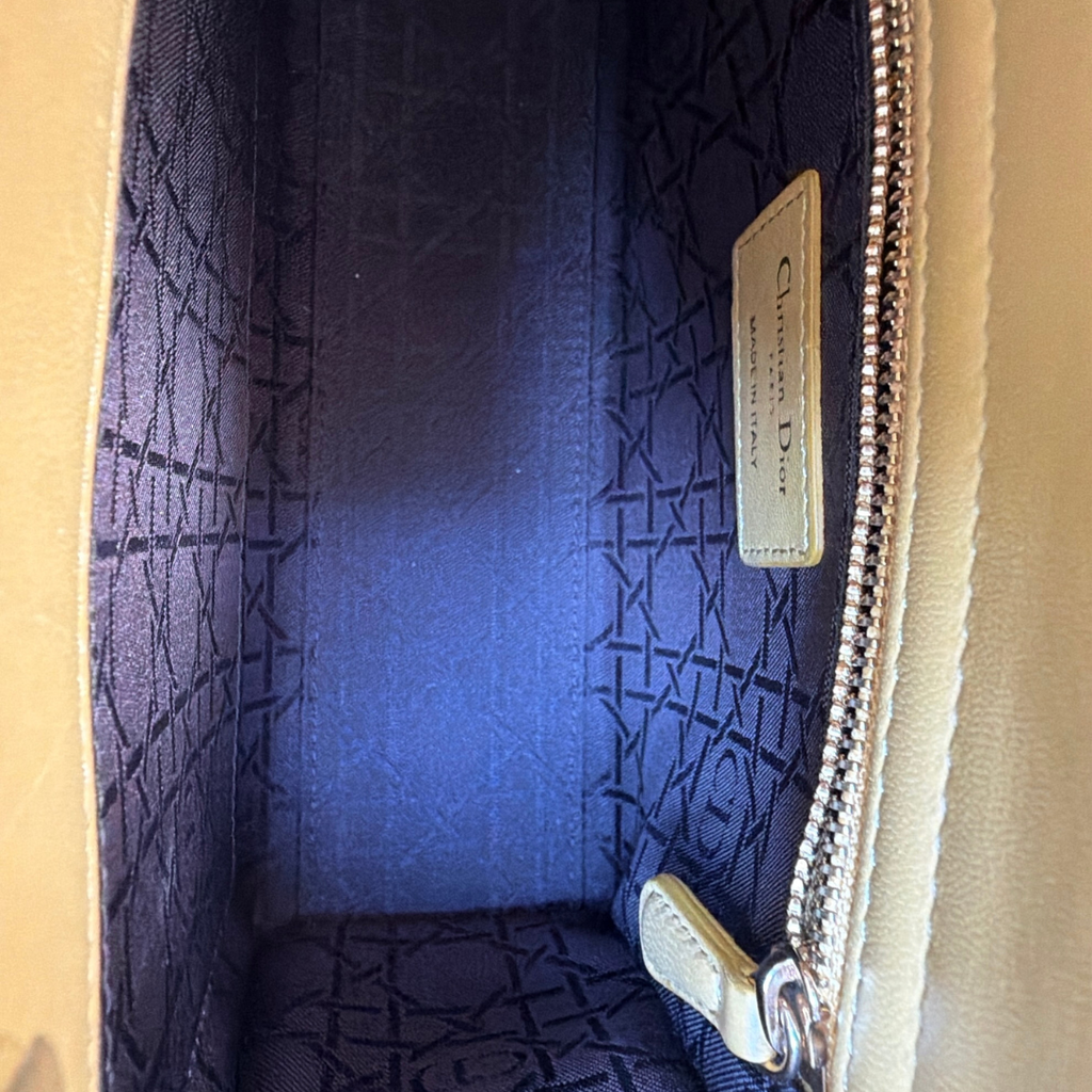 Dior Small Mustard Cannage Lambskin My ABCDior Bag Kelly's Authentic Boutique