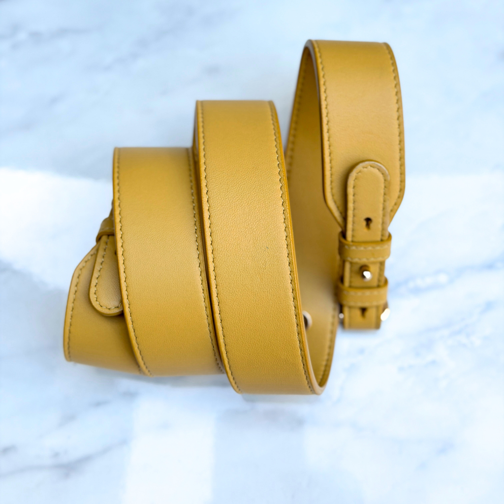 Dior Small Mustard Cannage Lambskin My ABCDior Bag Kelly's Authentic Boutique