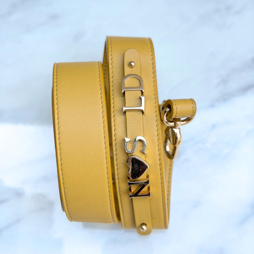 Dior Small Mustard Cannage Lambskin My ABCDior Bag Kelly's Authentic Boutique