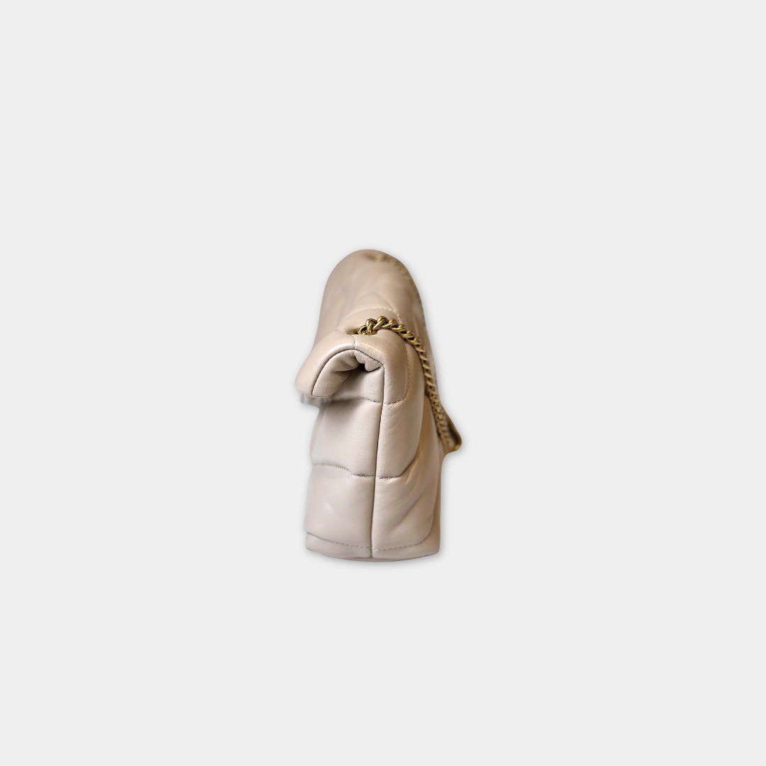 Saint Laurent Dark Beige Mini Toy Puffer Bag Kelly's Authentic Boutique