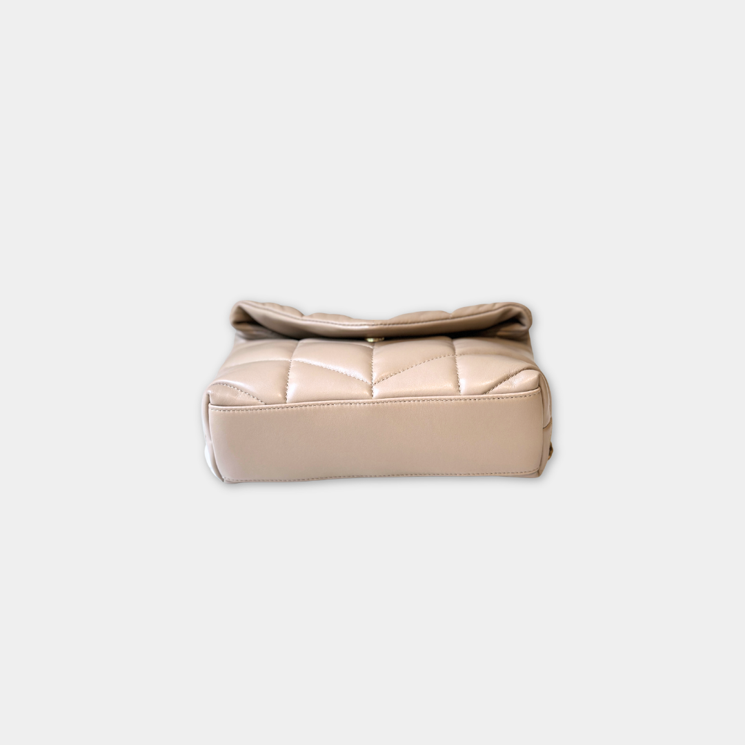 Saint Laurent Dark Beige Mini Toy Puffer Bag Kelly's Authentic Boutique